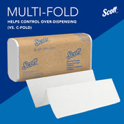 Multifold Paper Towels by Scott Professional – 250 Count (Pack of 16), Paper, White, Pack of 4000, Model 01804
