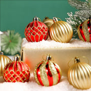 Shareconn Christmas Ball Ornaments, 2.36 Inch, Red and Gold, 30 Count