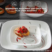 Square Splendor 12-Piece Dinnerware Set by Corelle – Glass, Gray, Pack of 12