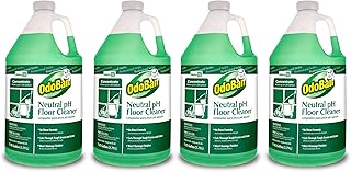 OdoBan Professional Series Neutral pH No Rinse Floor Cleaner Concentrate, Made in the USA, 4 Gallons