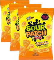 Sour Patch Kids Peach Soft and Chewy Gummy Candy, 8.1 Ounce (Pack of 3)
