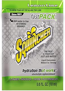 Sqwincher 015308-LL Fast Pack Liquid Concentrate Packet, 6 oz, Yellow, Standard (Pack of 50)