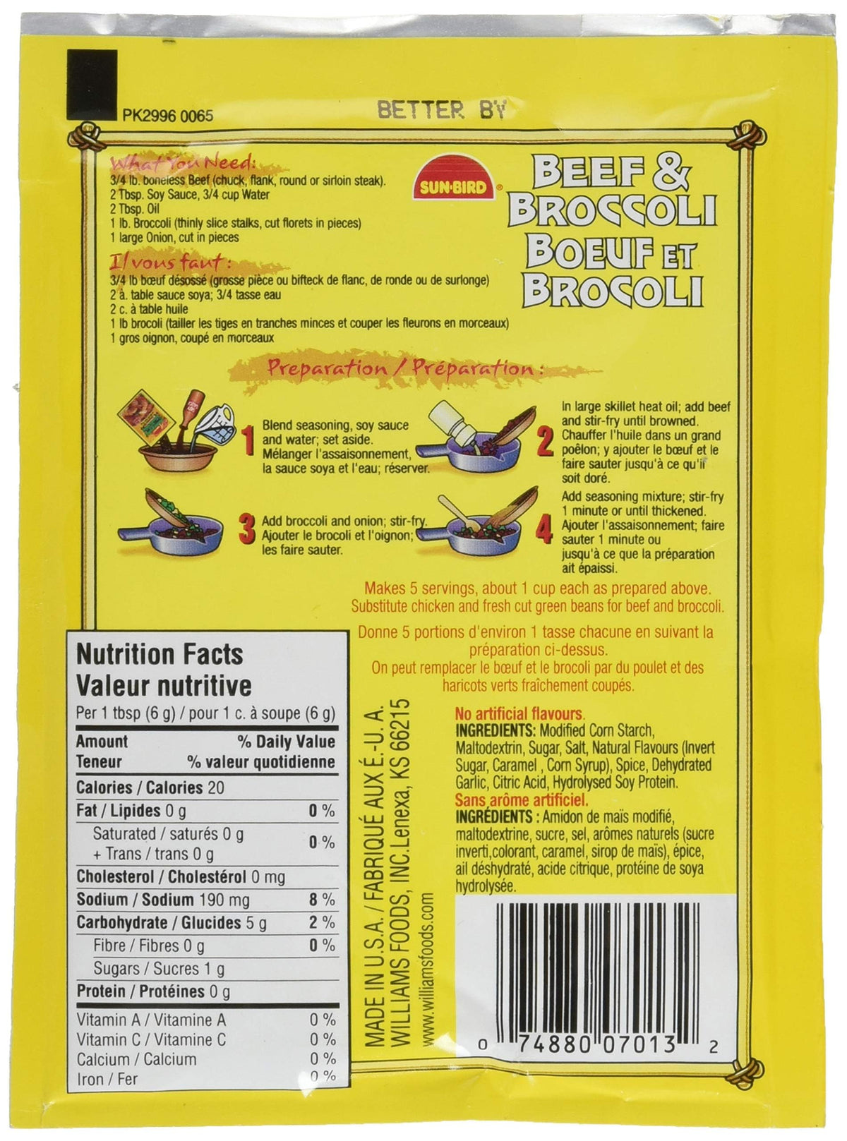 SUNBIRD MIX SSNNG BEEF BROC by Sun Bird – 24 Ounce (Pack of 1), Model 07488007013207013
