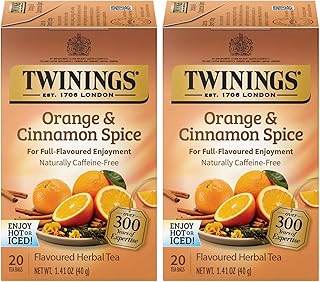 Twinings Orange & Cinnamon Spice Tea - 20 ct (1.41 oz) (Pack of 2)