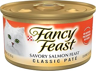 Purina Fancy Feast Salmon Feast Pate Wet Cat Food (24) 3 oz. Cans