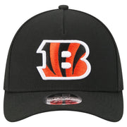 Men's Black Cincinnati Bengals 39THIRTY M-Crown A-Frame Stretch Hat by New Era – Medium-Large, 97% Polyester/3% Spandex, Black, Model Nfl Team Collection A-frame 3930 Mc