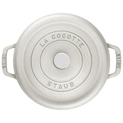 Cast Iron Round Cocotte 26 cm White Truffle by STAUB – 5.5-quart, 5.5 quarts, Cast Iron, white truffle, Model 40501-413