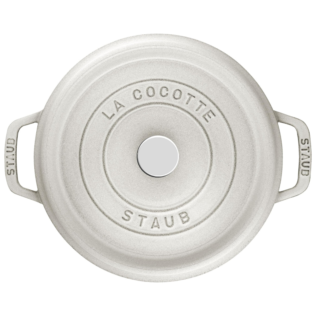 Cast Iron Round Cocotte 26 cm White Truffle by STAUB – 5.5-quart, 5.5 quarts, Cast Iron, white truffle, Model 40501-413
