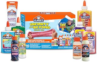 Elmer's Infinity and Beyond Slime Kit Featuring Toy Story Characters, Slime Supplies, Color Glue, Fluffy Slime, 10 Piece Kit