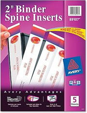 Avery Custom Binder Spine Inserts