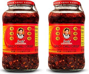 LAO GAN MA Spicy Chili Crisp Hot Sauce – Restaurant Size 23.63 oz (670g) (Pack Of 2)