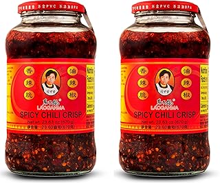 LAO GAN MA Spicy Chili Crisp Hot Sauce – Restaurant Size 23.63 oz (670g) (Pack Of 2)
