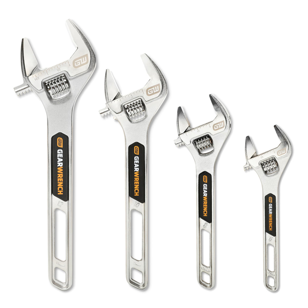 GEARWRENCH 4-Piece Kit / 6", 8", 10" & 12" / Chrome Hand Tools