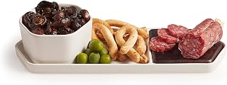 Libbey Urban Story 2-Piece Tray with Wood Insert and Dip Dish Set