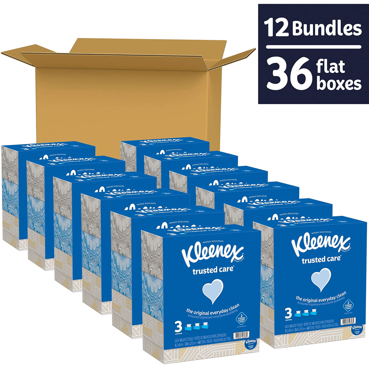 Trusted Care Tissues by Kleenex – Bamboo, White, Model 54303CT