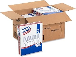 Dixie 7.13" Heavy-Weight Polystyrene Plastic Fork by GP PRO (Georgia-Pacific), White, FH207CT, 1,000 Count (100 Forks Per Box, 10 Boxes Per Case)