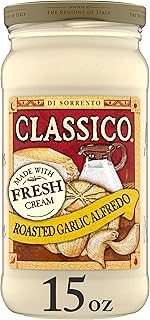 CLASSICO Pasta Sauce, Roasted Garlic Alfredo, 15 oz Jar