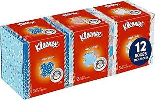 Kleenex 21286 Boutique Anti-Viral Tissue, 3-Ply, Pop-Up Box, 55/Box, 3 Boxes/Pack