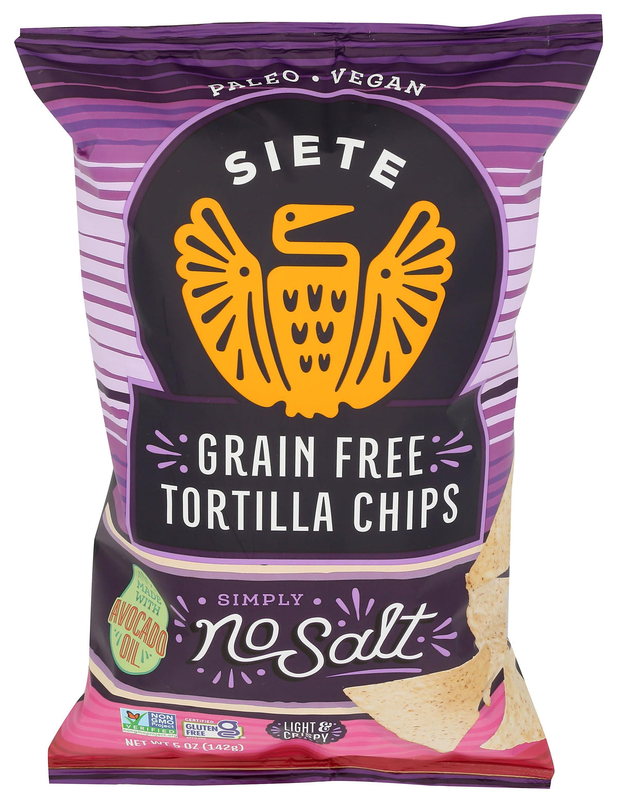 Siete No Salt / 5 Ounce (Pack of 1) / No Color Tortilla
