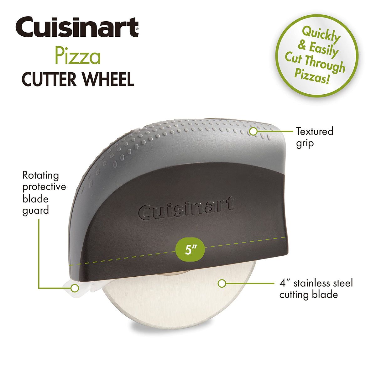 Pizza Wheel Cutter by Cuisinart – Steel, Pizza Wheel Cutter, Model CPS-006