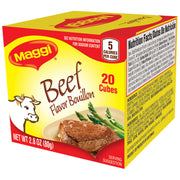 Beef Flavor Bouillon Cubes 2.8 oz. Box by Maggi – 2.8 Ounce (Pack of 1), Model 00230642