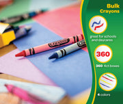 Crayons Bulk by Crayola – 24 Count (Pack of 15), Wax, multicolor, Pack of 15, Model 52-0004