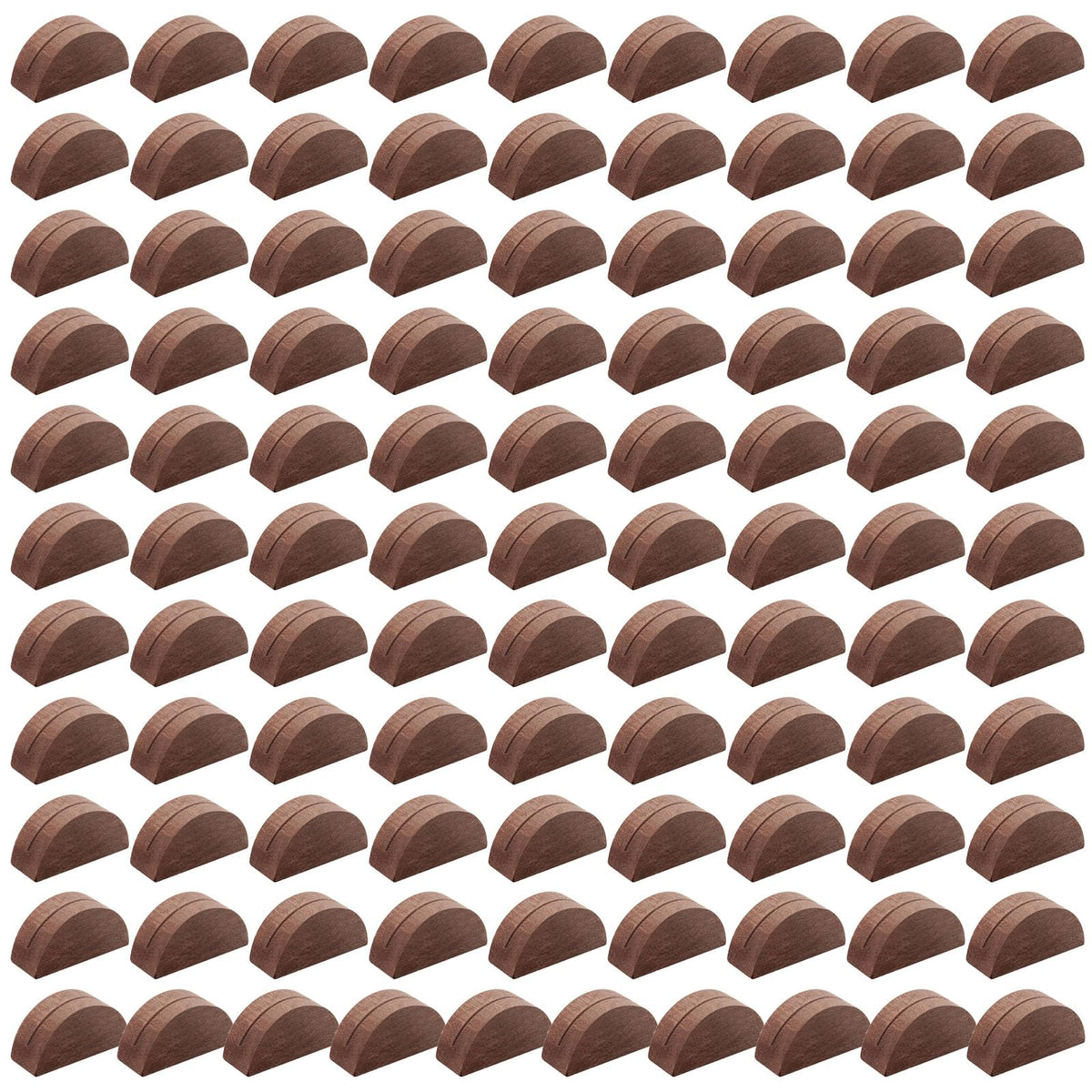 Alffun Wood Place Card Holders, Semicircular Stand, 100 Pcs Brown