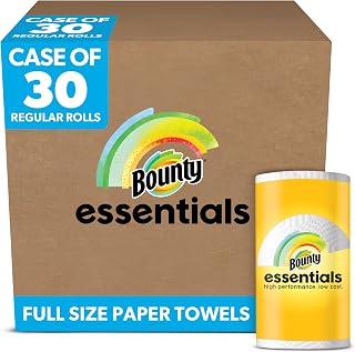 Bounty Essentials 2-Ply Paper Towels, 40 Sheets Per Roll, Pack of 30 Rolls