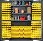 QUANTUM STORAGE SYSTEMS Storage Cabinet W/137 Yellow Bins
