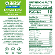 Energy Lemon Lime Energy Drink Powder by V8 – Pack of 120 (0.14 Ounce), Model 200000029725