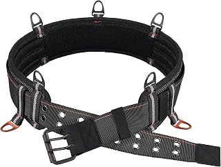 Ergodyne Arsenal 5556 3 inch Padded Tool Belt with Tool Tethering Attachment Points, Compatible with Suspenders and Harnesses