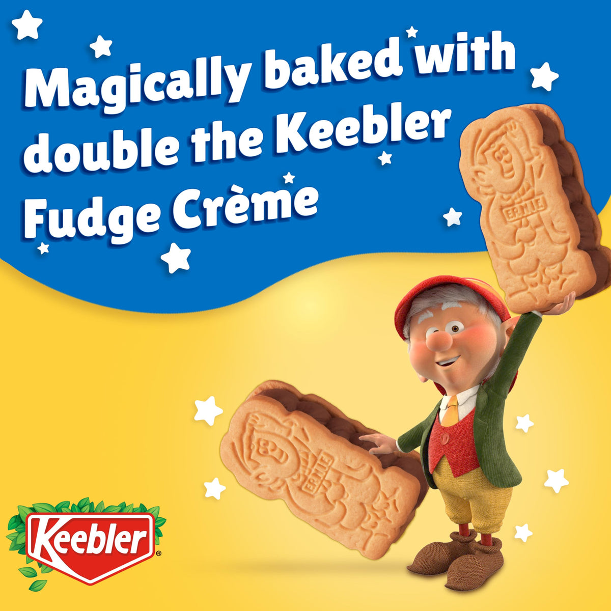 E.L. Fudge Double Stuffed Elfwich Cookies Family Size 16.9 oz (Pack of 2) by Keebler – 16.9 Ounce (Pack of 2), brown, Pack of 2, Model 00027800067828