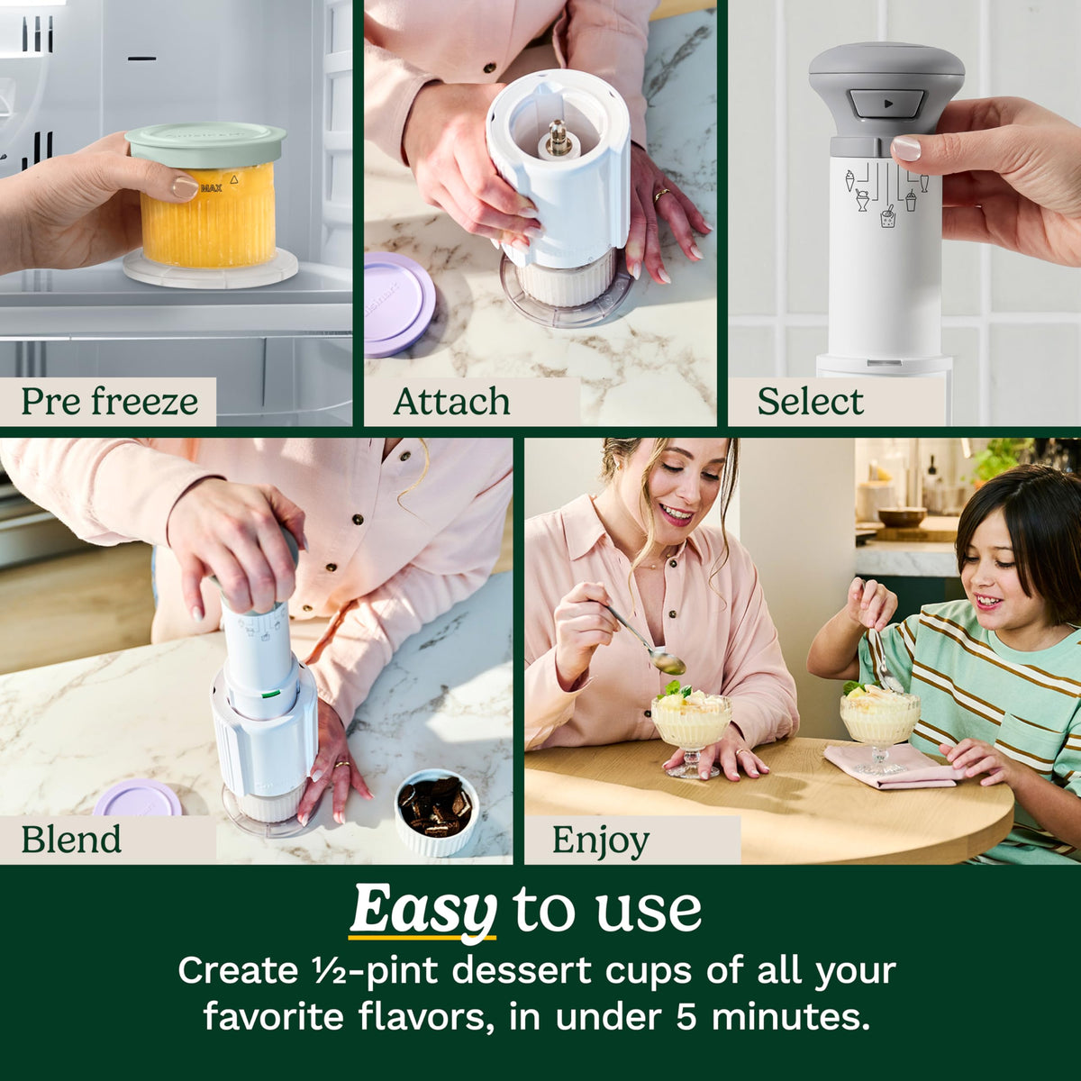 Cuisinart FastFreeze, Pastel / 0.5 Pint / 0.5 pints Ice Cream Machines