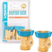 Aqua Joe AJ-IHE-2PK Indestructible Series Heavy-Duty Hose Shut Off Valve, Brass Construction, 2-Pack
