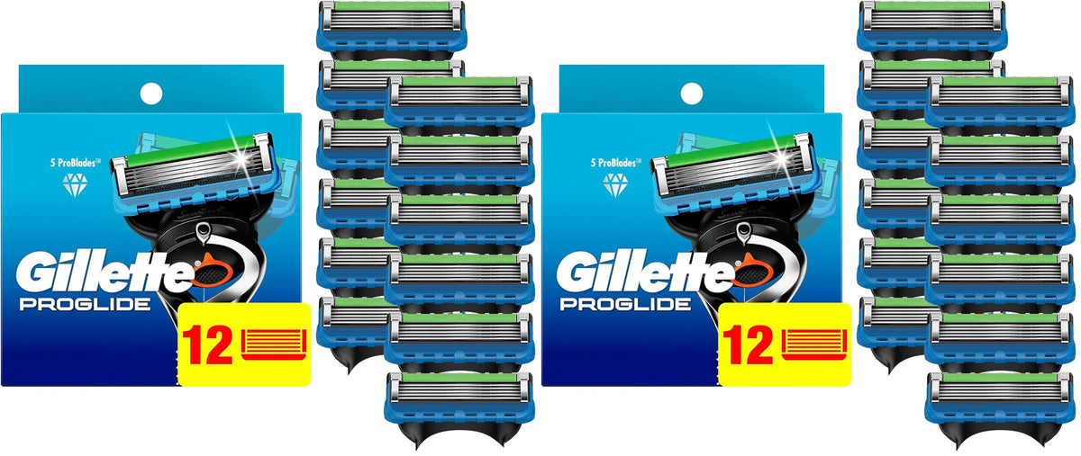 ProGlide Razor Refills for Men by Gillette – 12 Count (Pack of 2), Azul, Pack of 2, Model 4335077171