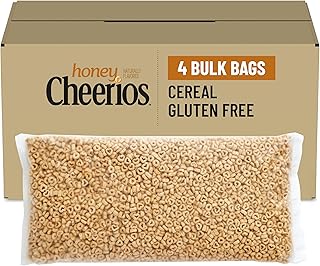 Honey Nut Cheerios Gluten Free Cereal, Bulkpak Foodservice Bags, 4 Ct