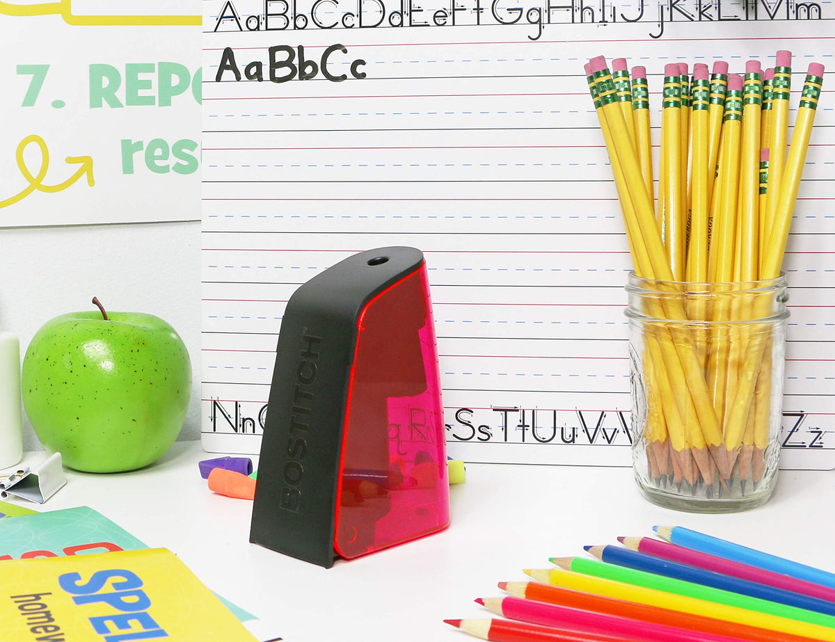 Office Battery Pencil Sharpener by Bostitch – Plastic, Orange, Model BPS2-Orange