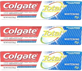 Colgate Total Whitening Toothpaste Gel, 4.8 oz. (Pack of 3)