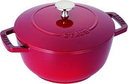 STAUB Wa-NABE 40501-007 Cherry, M, 7.1 inches (18 cm), Both Handed, Enameled Pot, Rice, Induction Compatible, Japanese Authentic Product