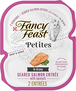 Purina Fancy Feast Petites Seared Salmon Wet Cat Food, 2.8 oz, 12-Pack