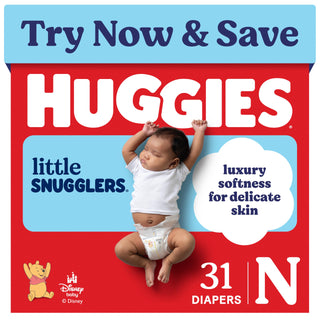 Little Snugglers Newborn Diapers by HUGGIES – Newborn, Pulp, White, Model 10036000496946