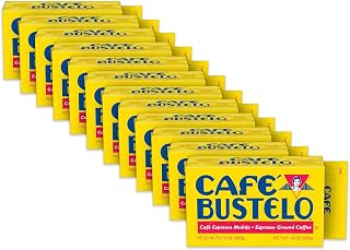 Cafe Bustelo Café Bustelo Espresso Ground Coffee, Dark Roast, 12 Bricks (10 Oz. Each) | Bold Latin flavor, Stands up to milk & sugar, Ideal for cafecitos & much more, Vacuum sealed, Shelf stable, SNAP EBT eligible