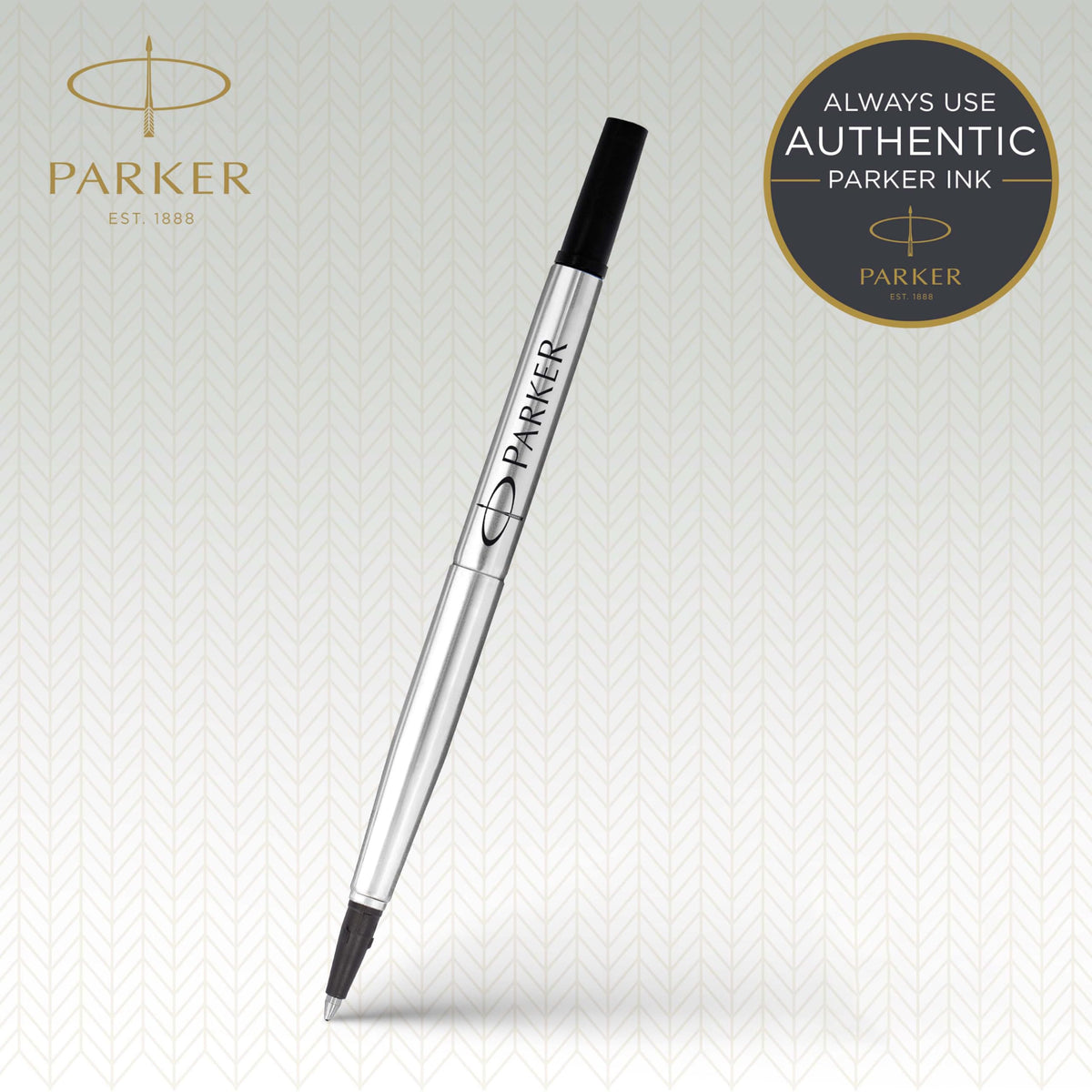Refill for Parker Roller Ball Pens – 1 Count (Pack of 1), Black, Model 1950323