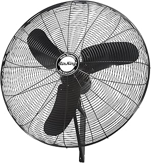 Air King 9070 30-Inch 1/3-Horsepower Industrial Grade Wall Mount Fan, Black Finish