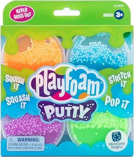 Educational Insights Playfoam Putty 4-Pack, Fidget, Sensory Toy, Easter Basket Stuffers for Boys & Girls, Ages 3+