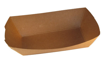 7153 Food Tray, #300, Kraft Plain (Pack of 500)