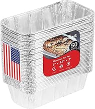 Aluminum Pans Mini Loaf Pans (50 Pack) 1 Lb Aluminum Foil Tin Pans by Stock Your Home – 50 Pack, 1.0 pounds, Aluminum, Silver, Pack of 50