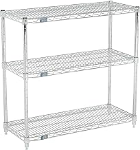 Global Industrial (3 Shelf Media Stand, Chrome, 54 x 14