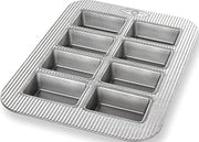 USA Pan Bakeware Nonstick Mini Loaf Pan, 8-Well