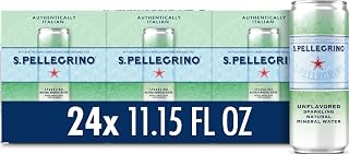 S.Pellegrino Sparkling Natural Mineral Water, Unflavored, 11.15 Fl. Oz (Pack of 24)